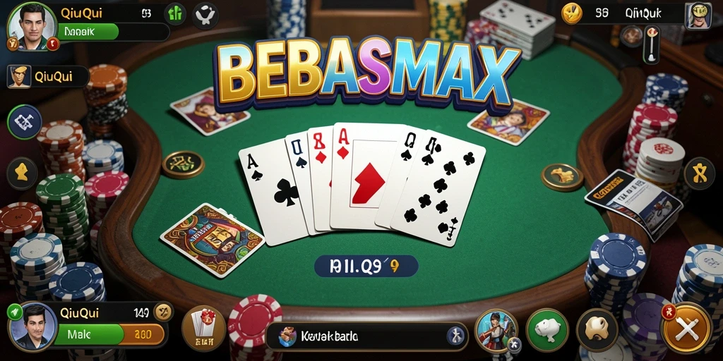 Screenshot gameplay QiuQiu dari BEBASMAX yang menampilkan momen seru.