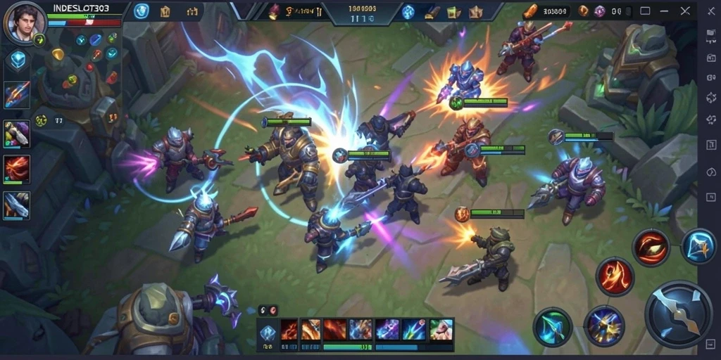 Tampilan gameplay menarik dari INDESLOT303 dengan pertempuran seru.
