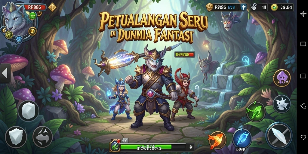 Screenshot utama RP886 menunjukkan aksi seru dalam gameplay petualangan.