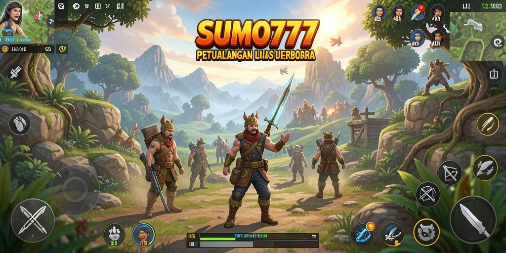 Tampilan gameplay <strong>SUMO777</strong> yang menakjubkan di dunia terbuka.