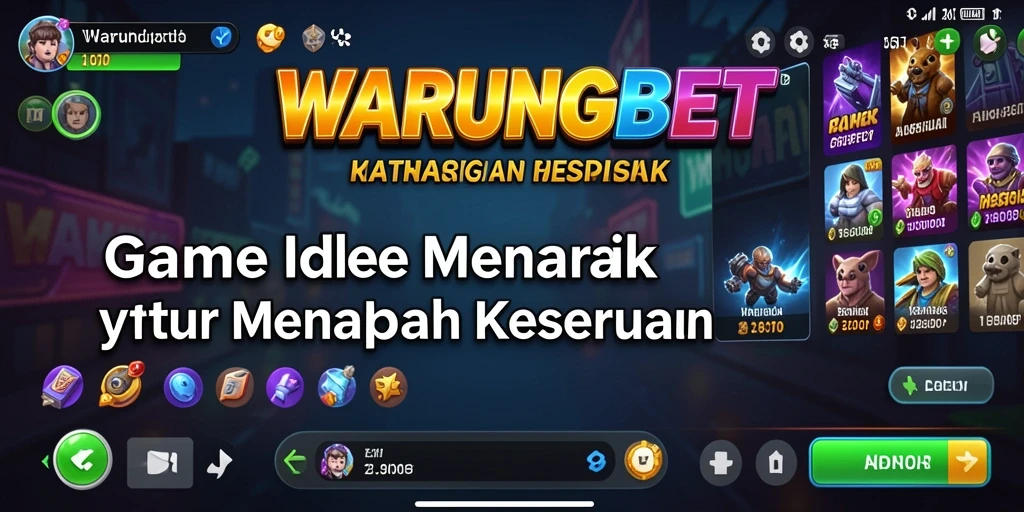 Tangkapan layar menunjukkan gameplay menarik dan kemajuan dalam game Idle.