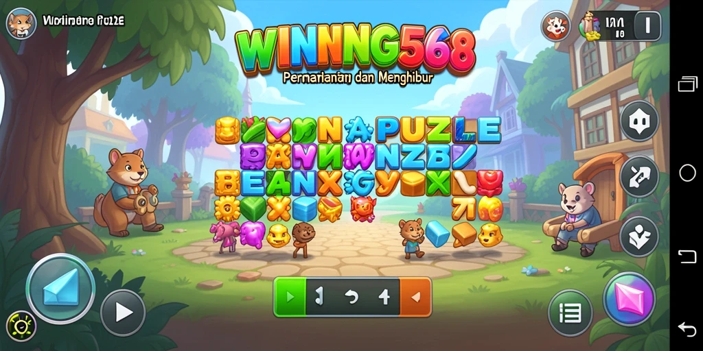 Screenshot gameplay WINNING568 menampilkan tantangan menarik dari puzzle.